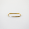 Cleo Gold Bangle Bracelet | 18k Gold Plated, Square-Cut Stones 0