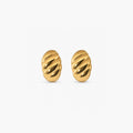Cora Dome Earrings | 18k Gold Plated, Bold Textured Design for Women 0