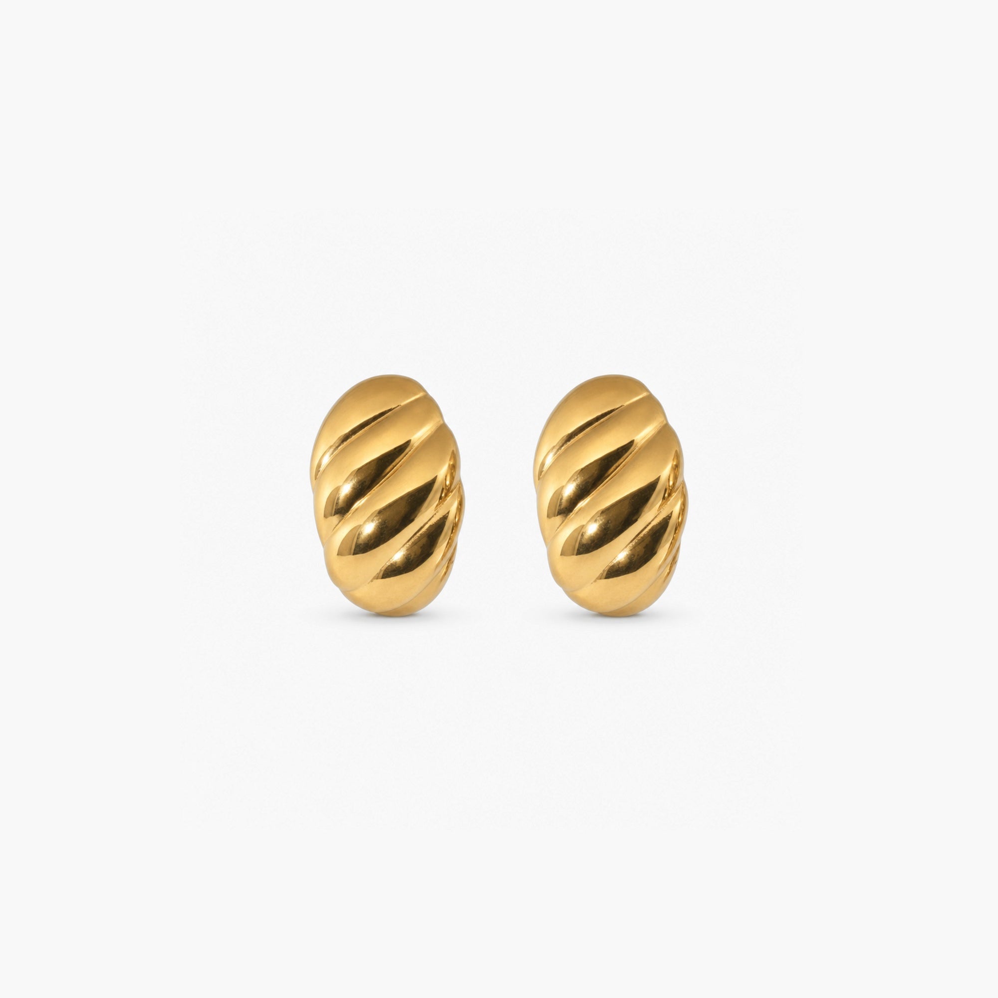 Cora Dome Earrings | 18k Gold Plated, Bold Textured Design for Women 0
