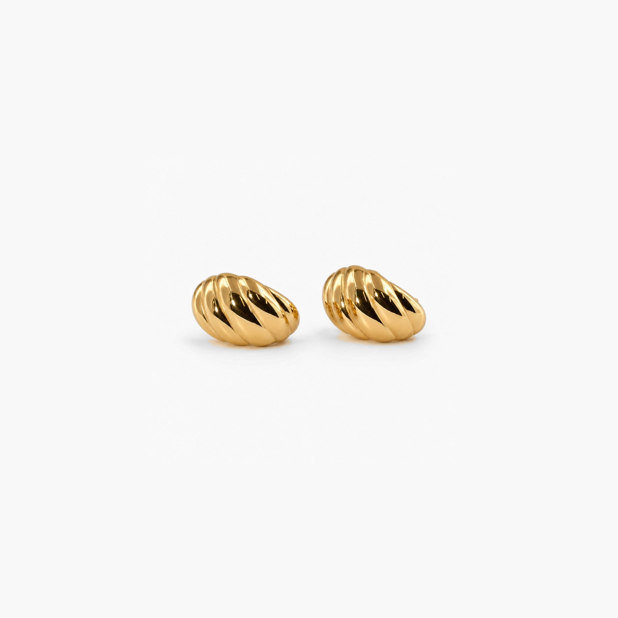 Cora Dome Earrings | 18k Gold Plated, Bold Textured Design for Women 1