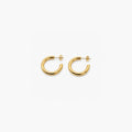 Cora Medium Hoop Earrings | 18k Gold Plated, Hypoallergenic Stainless Steel 0