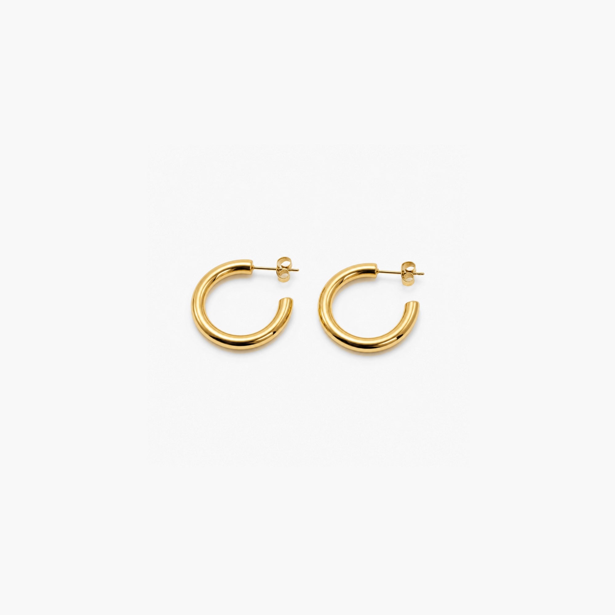Cora Medium Hoop Earrings | 18k Gold Plated, Hypoallergenic Stainless Steel 0