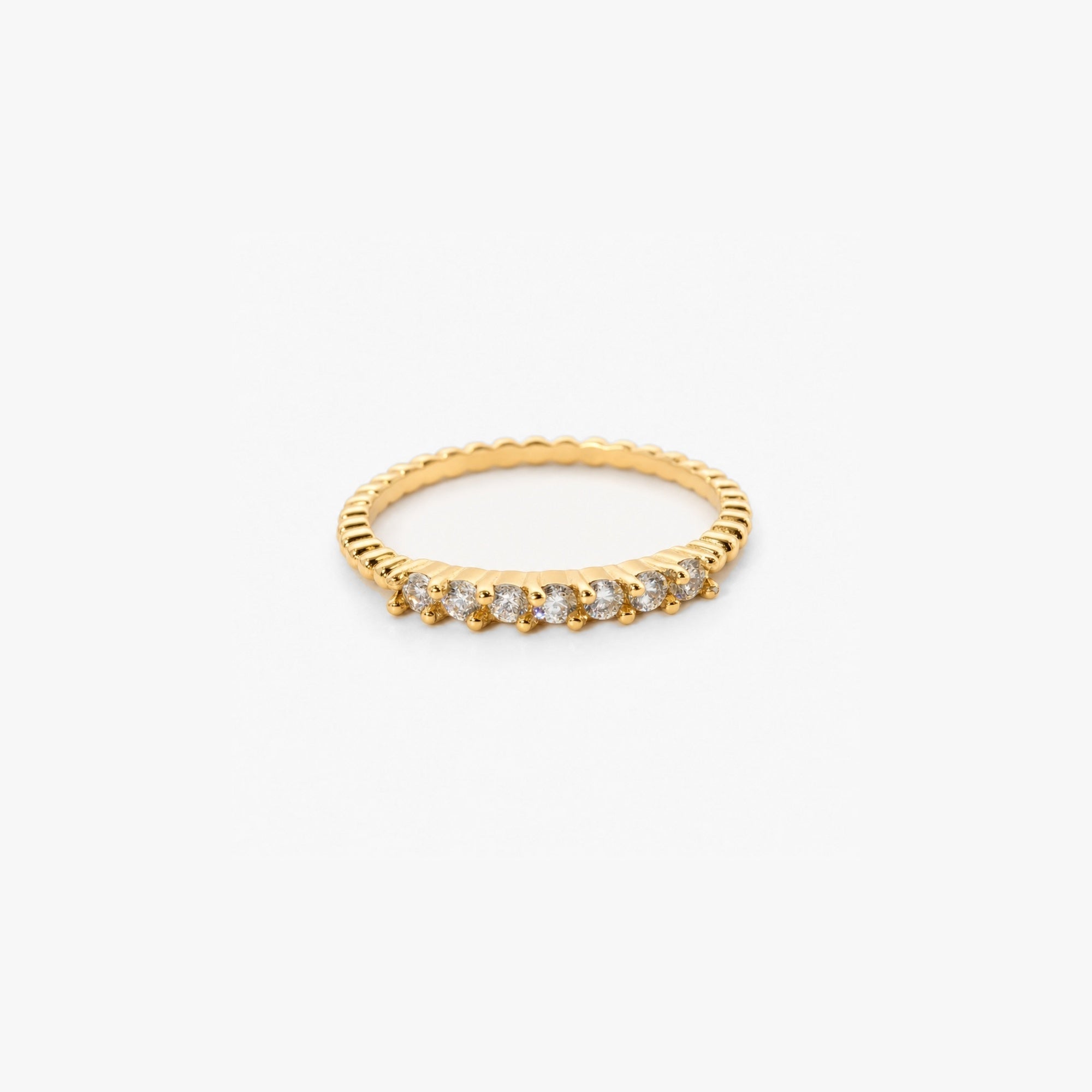 Cora Team Ring | 18k Gold Plated, CZ Stones, Waterproof 0