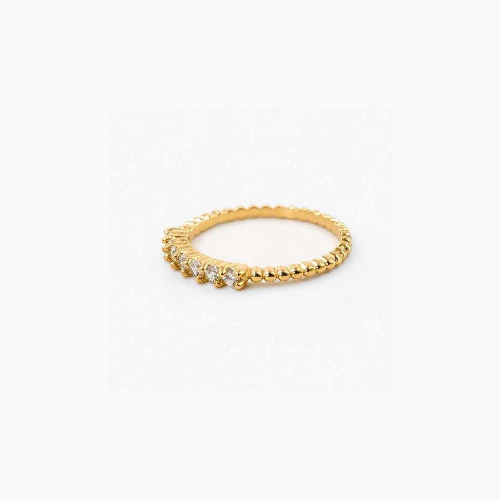 Cora Team Ring | 18k Gold Plated, CZ Stones, Waterproof 3