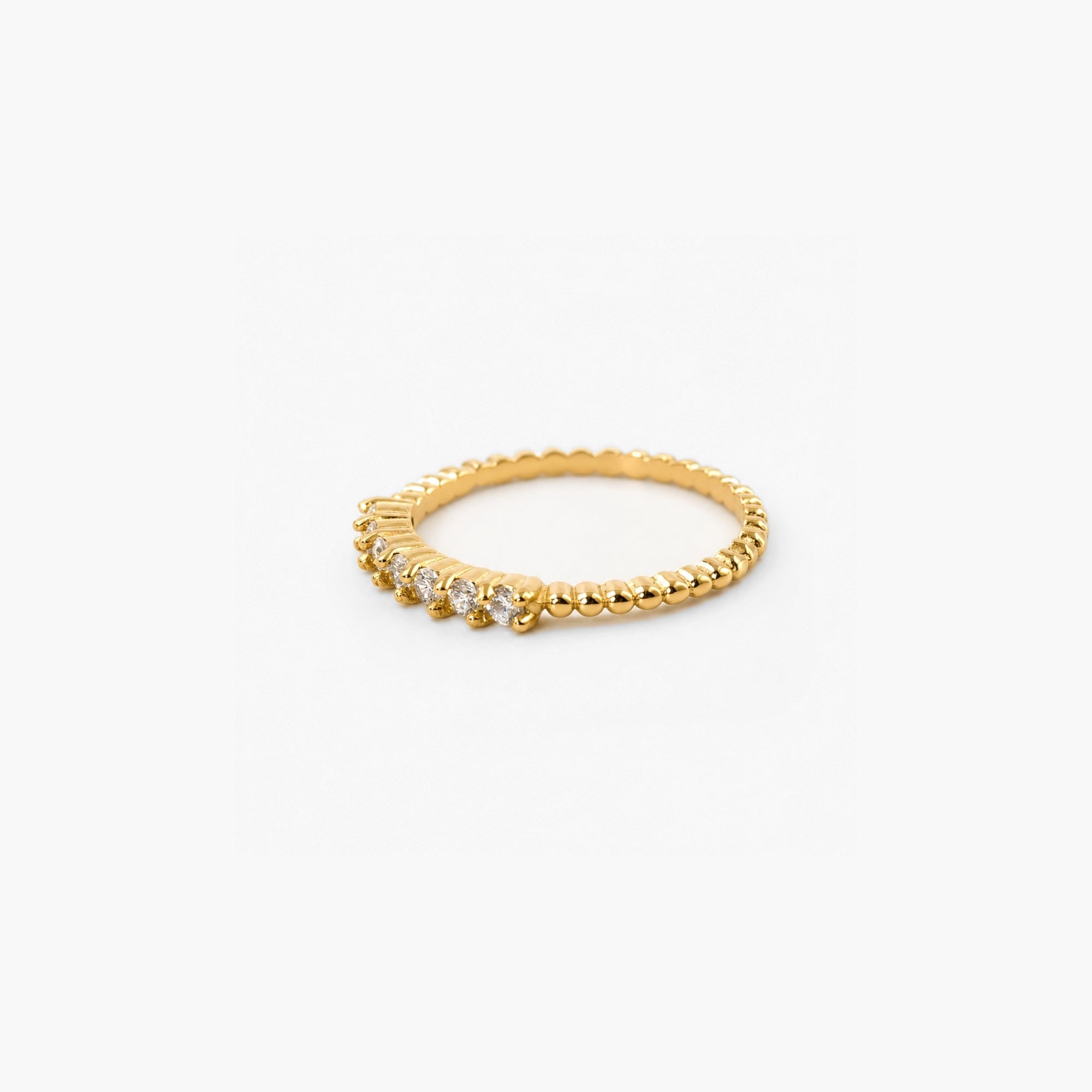 Cora Team Ring | 18k Gold Plated, CZ Stones, Waterproof 3