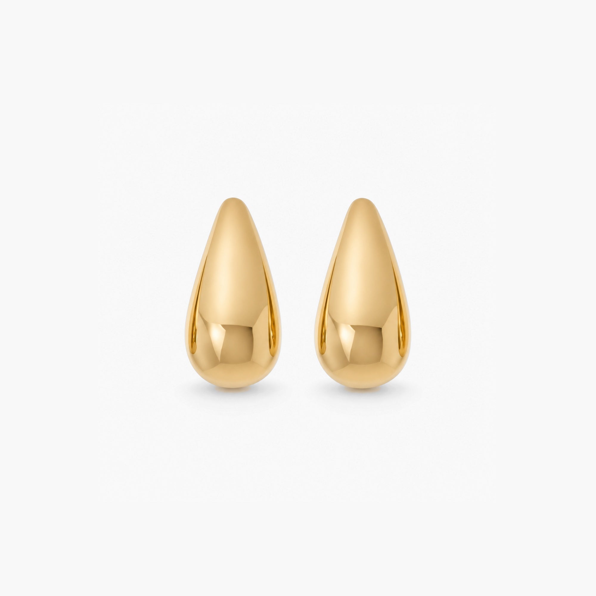 Cora Teardrop Earrings | Medium Chunky 18k Gold Plated Stainless Steel 0