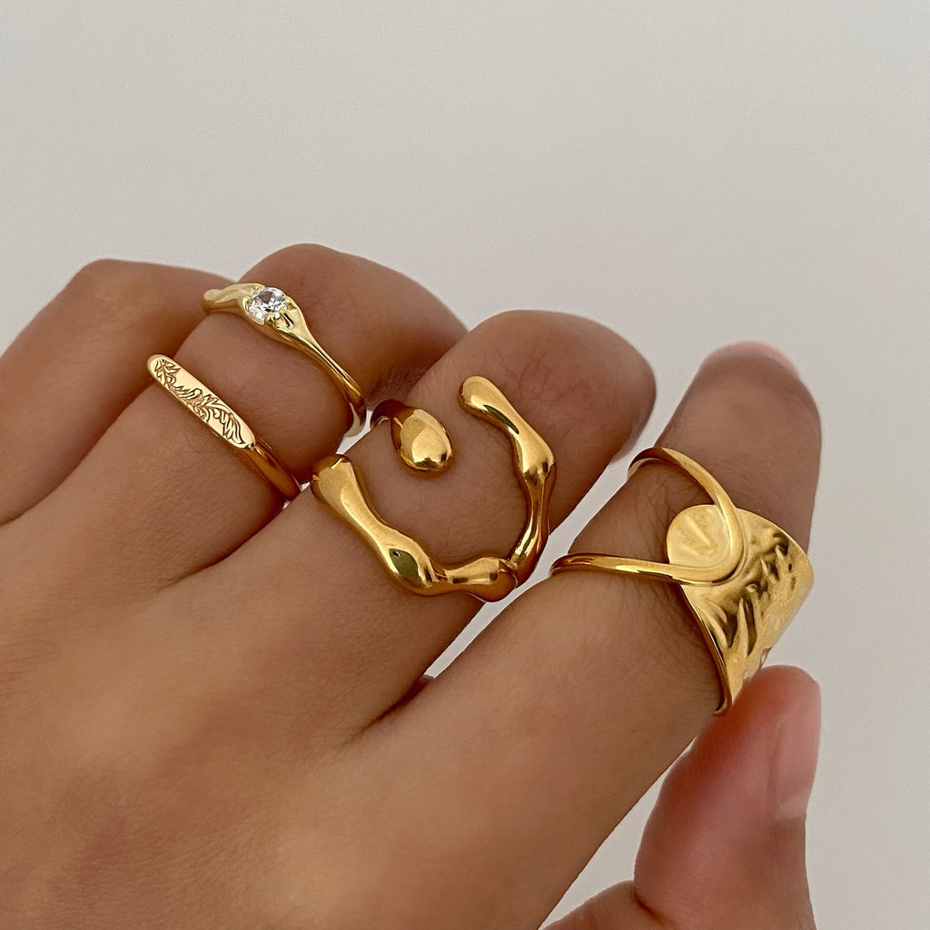 Cora Wrap Ring | 18k Gold Plated Stainless Steel 2