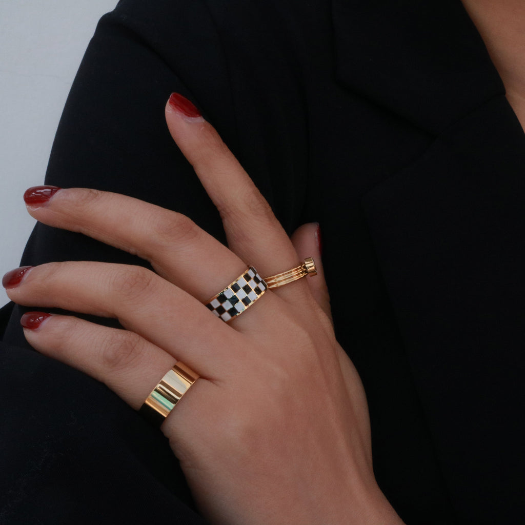 Creston Band Ring | 18k Gold Plated Stainless Steel 1