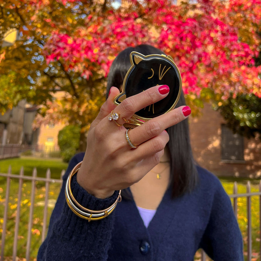 Dalia Spark Ring | 18k Gold Plated Stainless Steel, Two-Stone Design 5