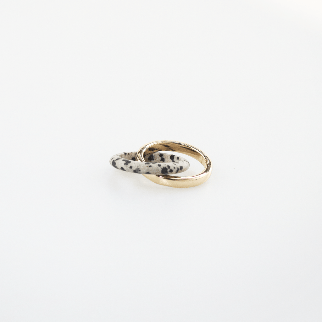 Dara Double Band Ring | 18k Gold Plated Stainless Steel 0