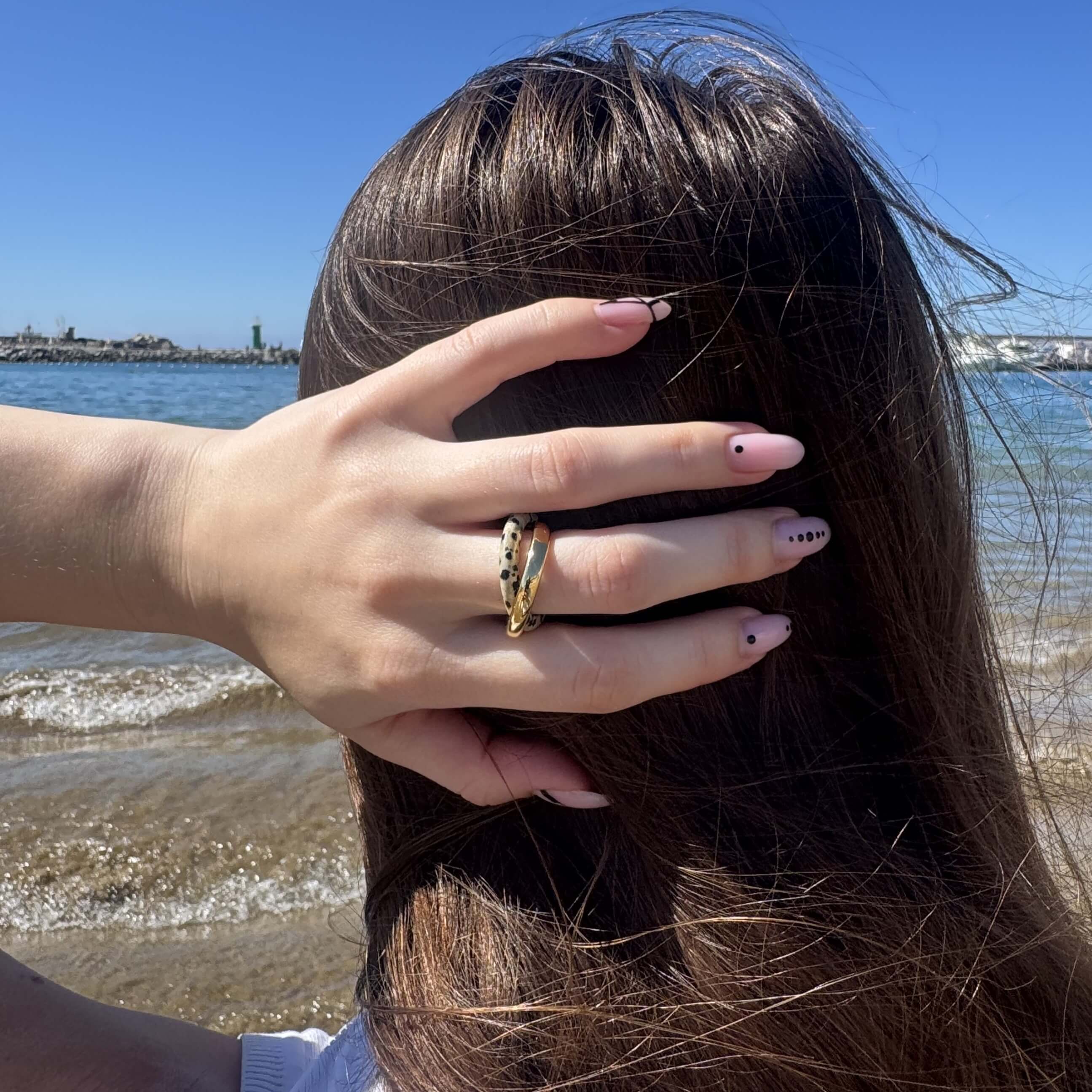 Dara Double Band Ring | 18k Gold Plated Stainless Steel 4