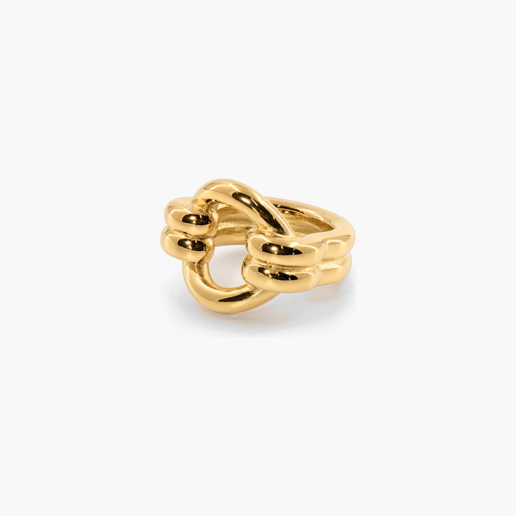 Dara Double Loop Ring | 18k Gold Plated Stainless Steel 0