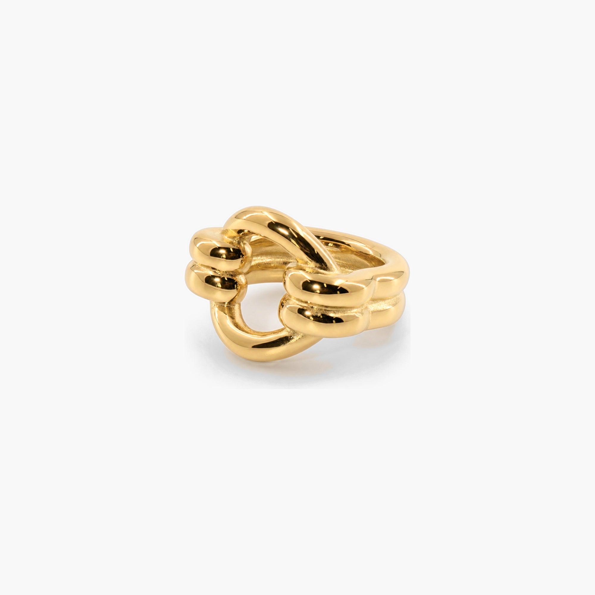 Dara Double Loop Ring | 18k Gold Plated Stainless Steel 0