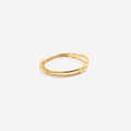 Dara Double Stacker Ring | 18k Gold Plated, White Stone Accents 0