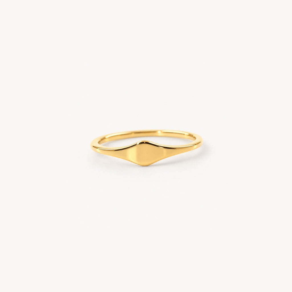 Dara Stacker Ring | 18k Gold Plated Stainless Steel, Thin Design 0