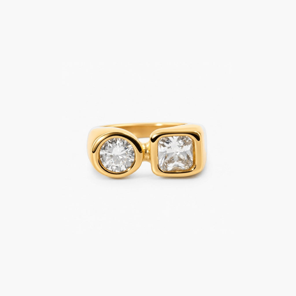 Diora Glow Ring | 18k Gold Plated, Stainless Steel 0