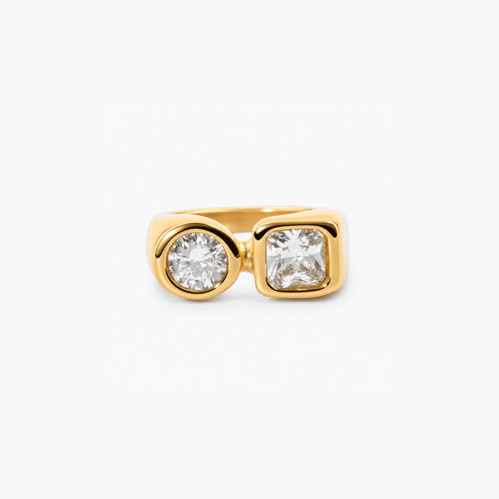 Diora Glow Ring | 18k Gold Plated, Stainless Steel 0