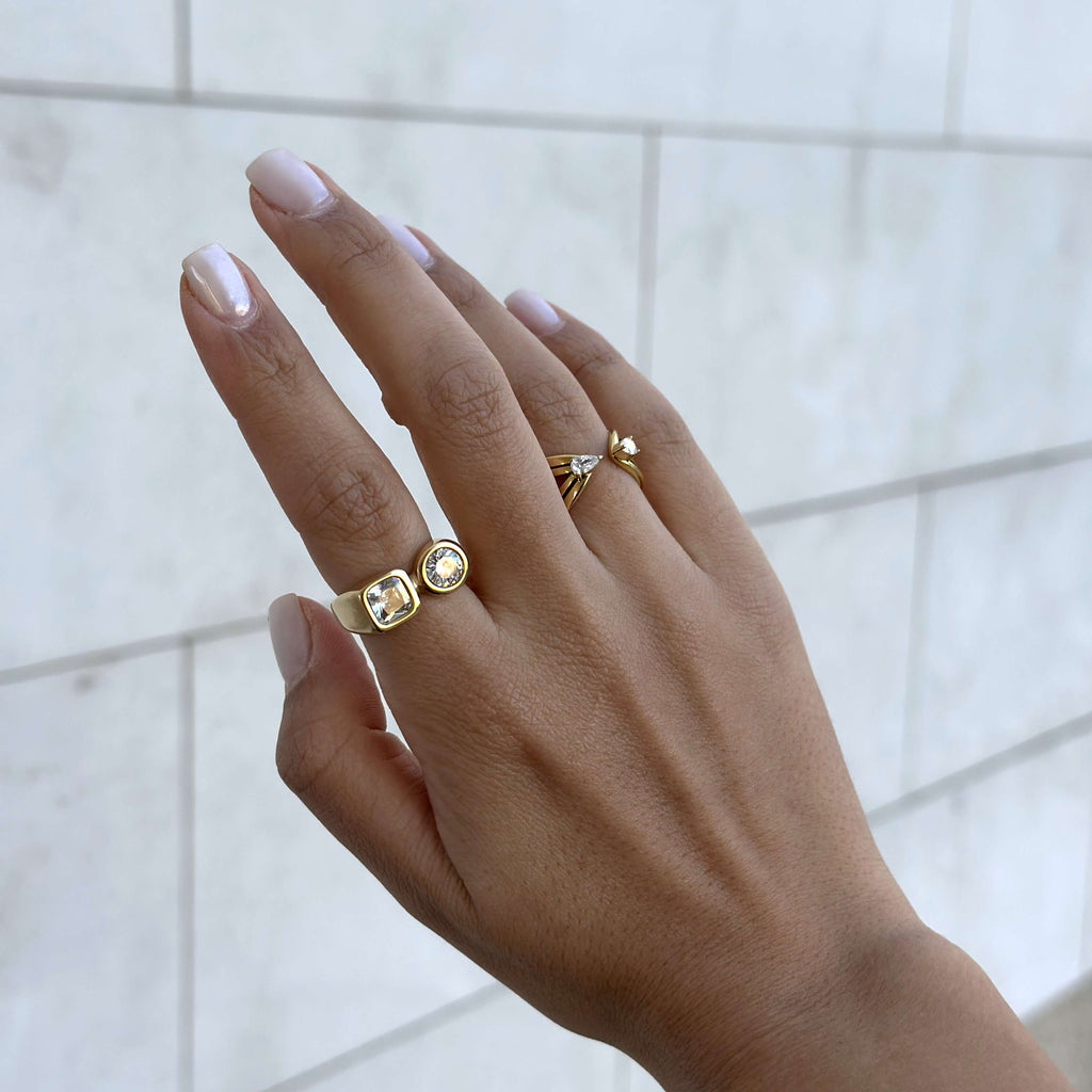 Diora Glow Ring | 18k Gold Plated, Stainless Steel 5
