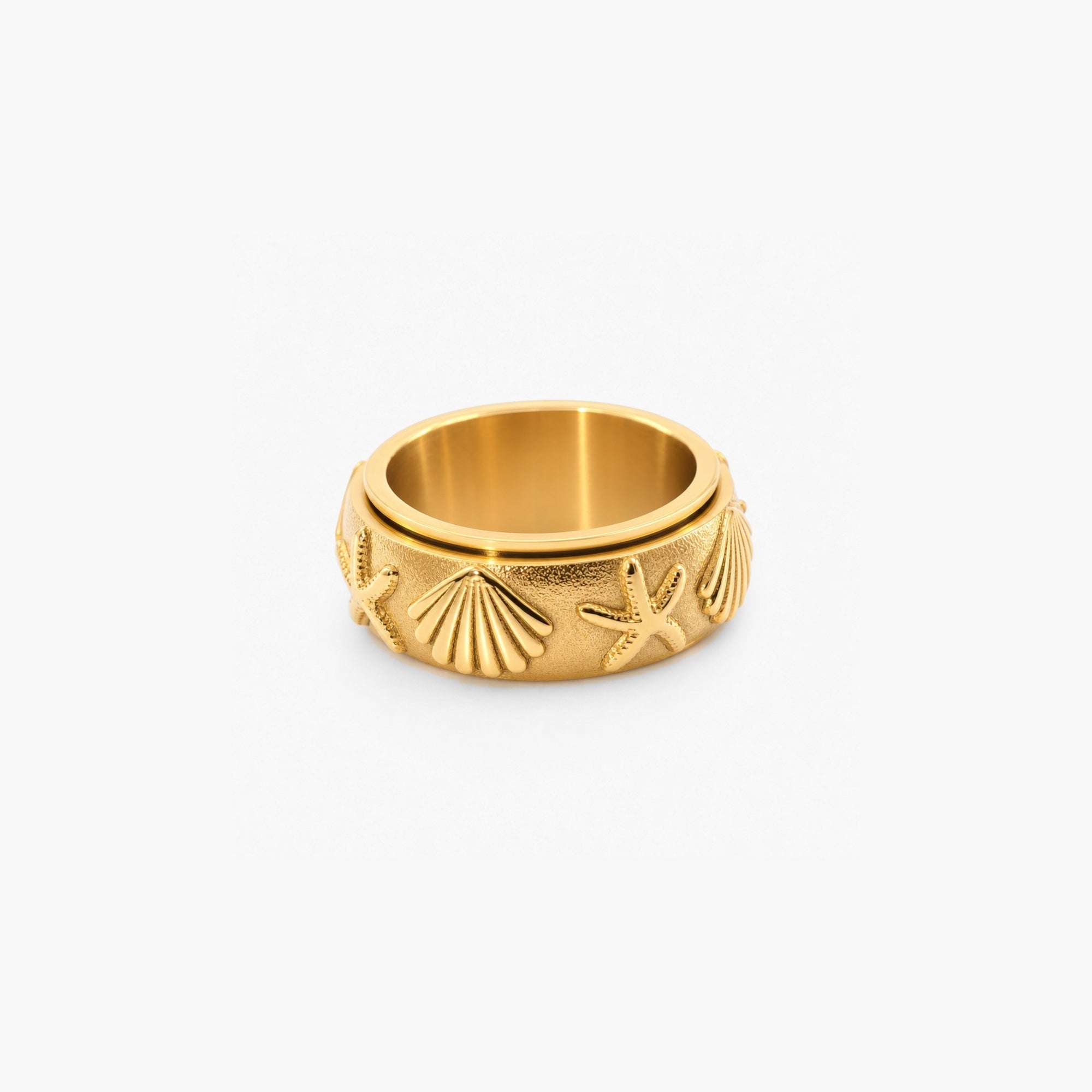 Dune Fidget Ring | 18k Gold Plated Stainless Steel 0