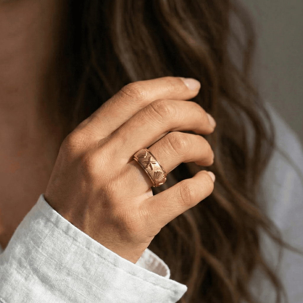 Dune Fidget Ring | 18k Gold Plated Stainless Steel 2
