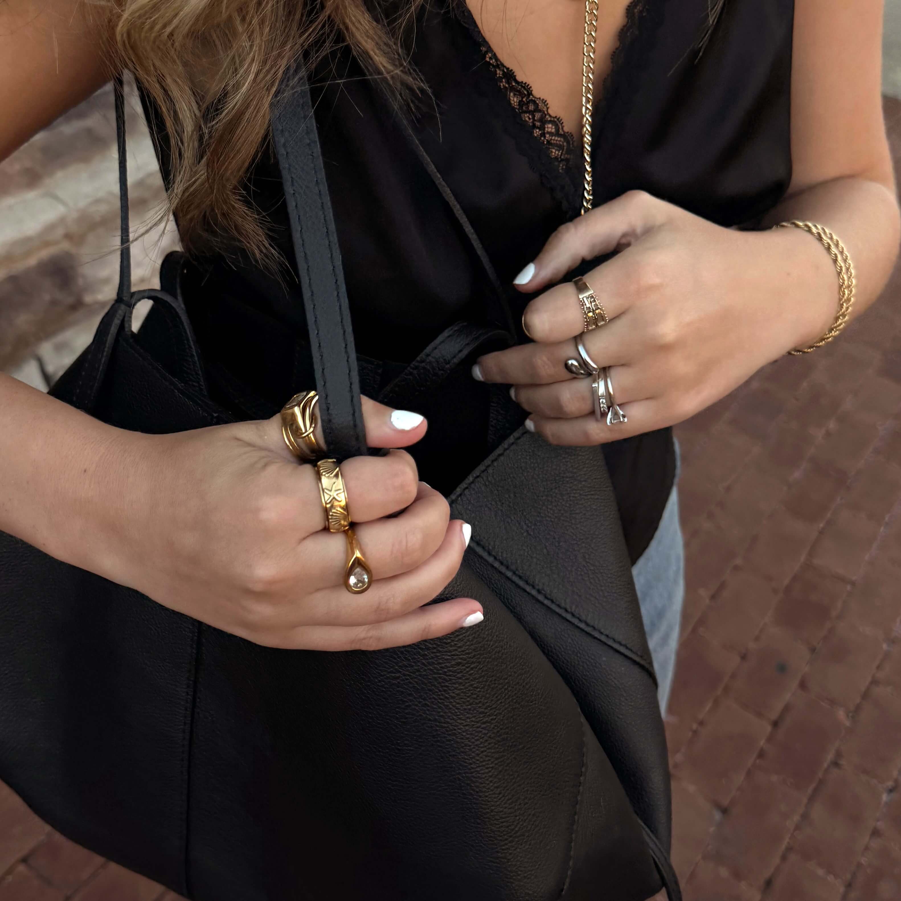 Dune Fidget Ring | 18k Gold Plated Stainless Steel 3