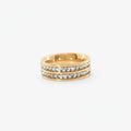 Eden CZ Band Ring | 18k Gold Plated Stainless Steel, Cubic Zirconia 0