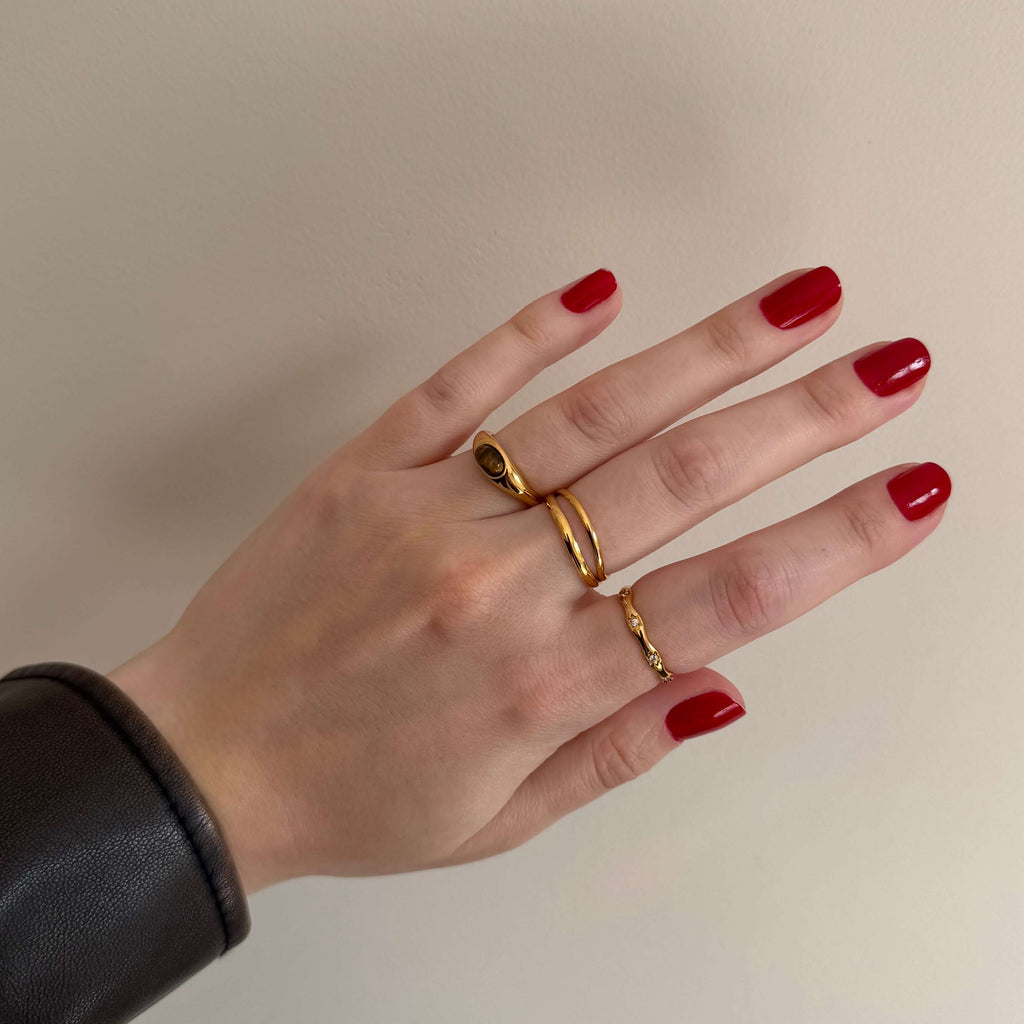 Elysia Crystal Ring | 18k Gold Plated, Tarnish Resistant 2