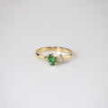 Elysia Emerald Ring | 18k Gold Plated, Tarnish Resistant 0