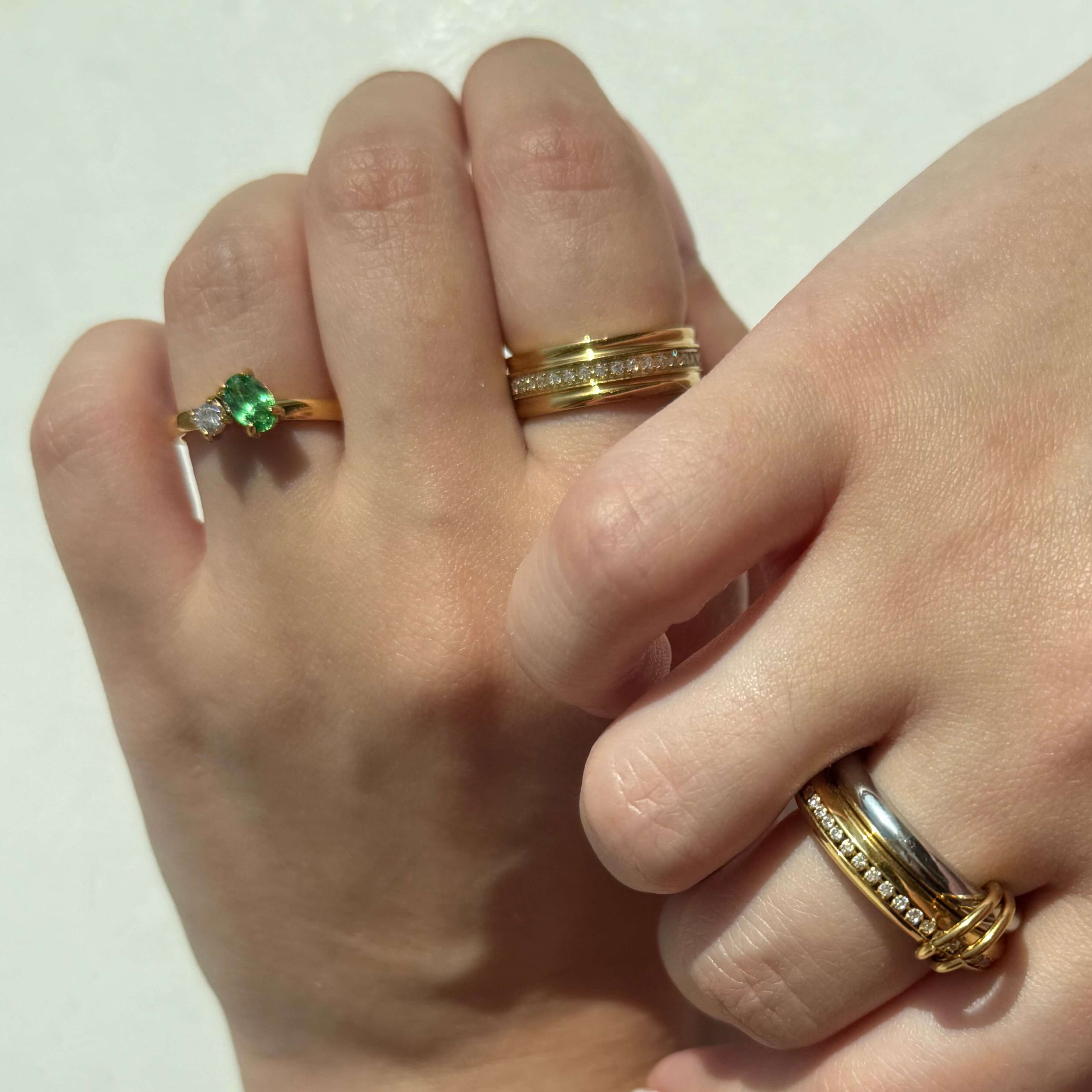 Elysia Emerald Ring | 18k Gold Plated, Tarnish Resistant 7