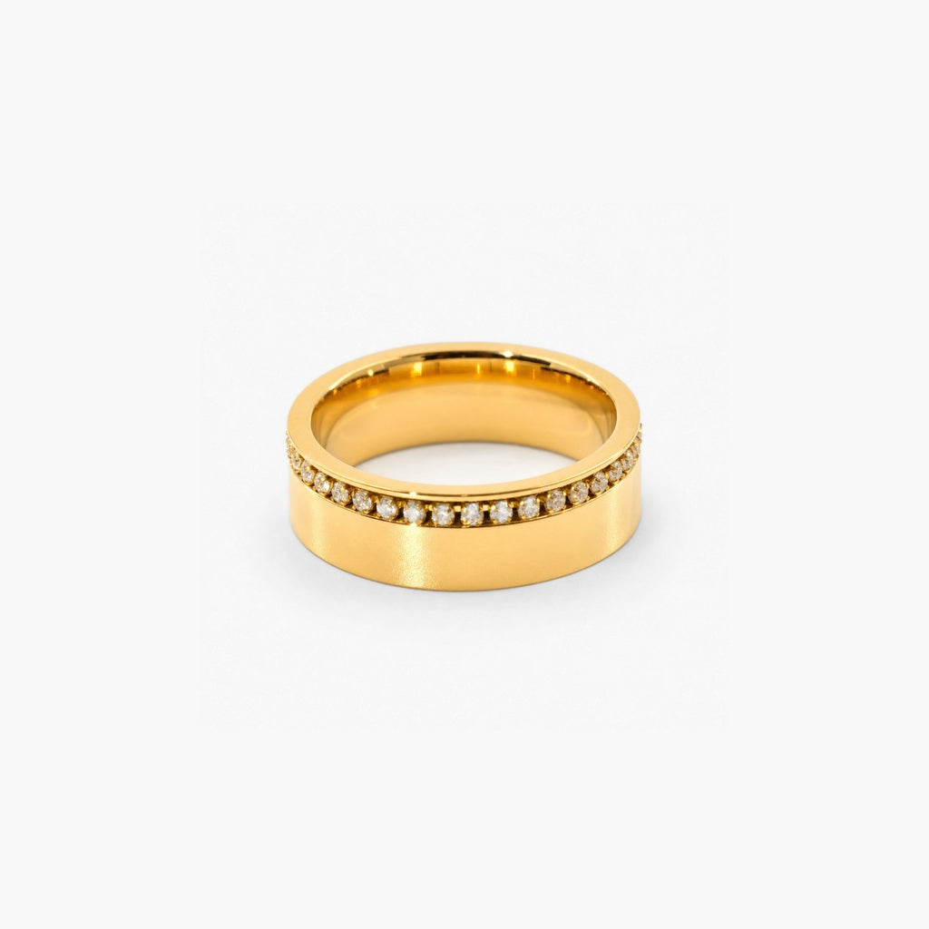 Elysia Lace Band Ring | 18k Gold Plated Pave-Set Stones 0