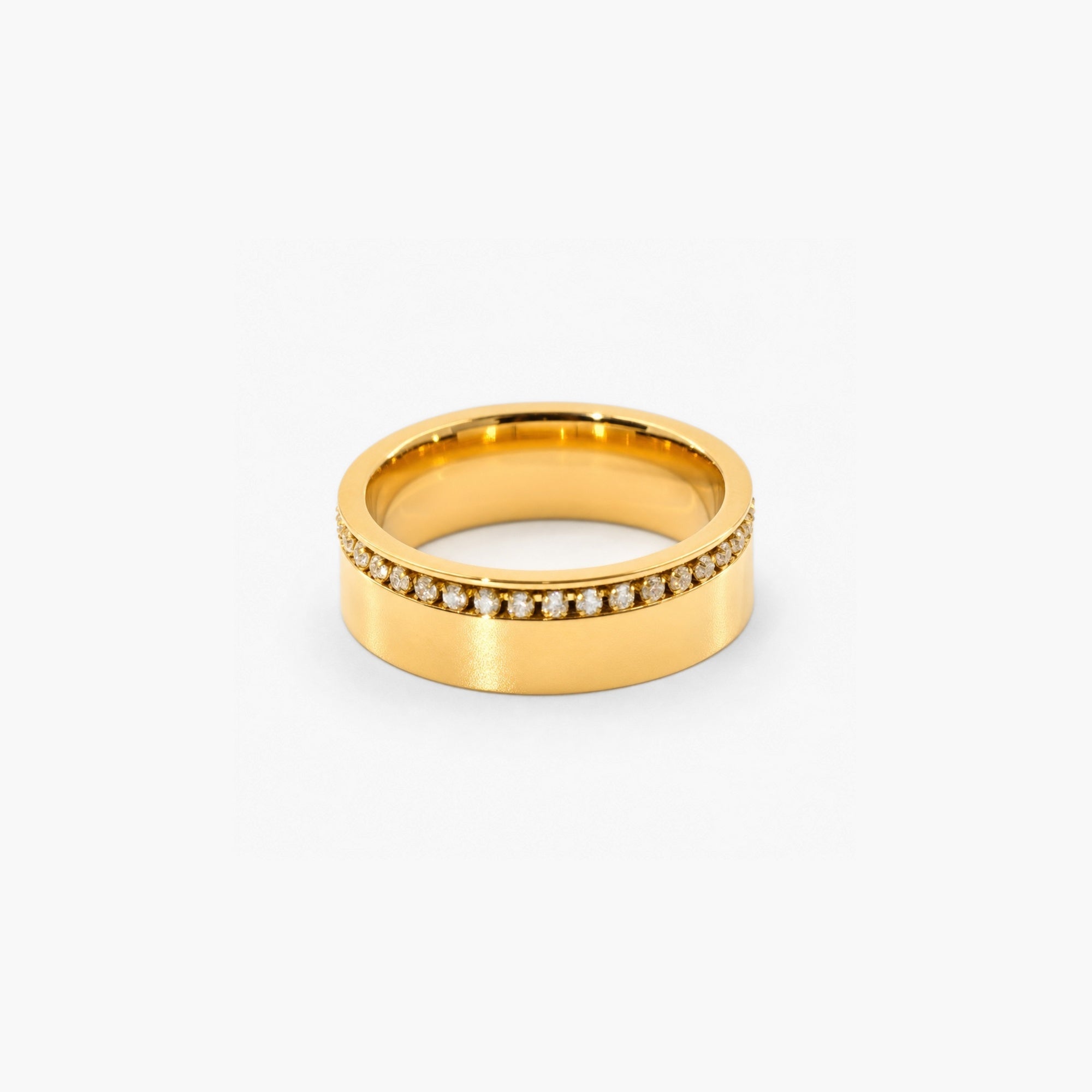 Elysia Lace Band Ring | 18k Gold Plated Pave-Set Stones 0