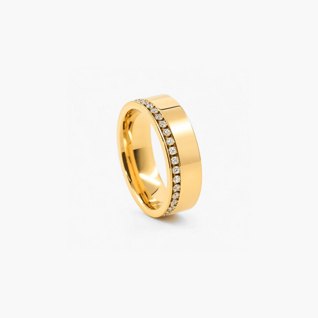 Elysia Lace Band Ring | 18k Gold Plated Pave-Set Stones 2