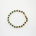 Elysia Tennis Bracelet | Emerald Green Stones, 18k Gold Plated, Flexible Design 0