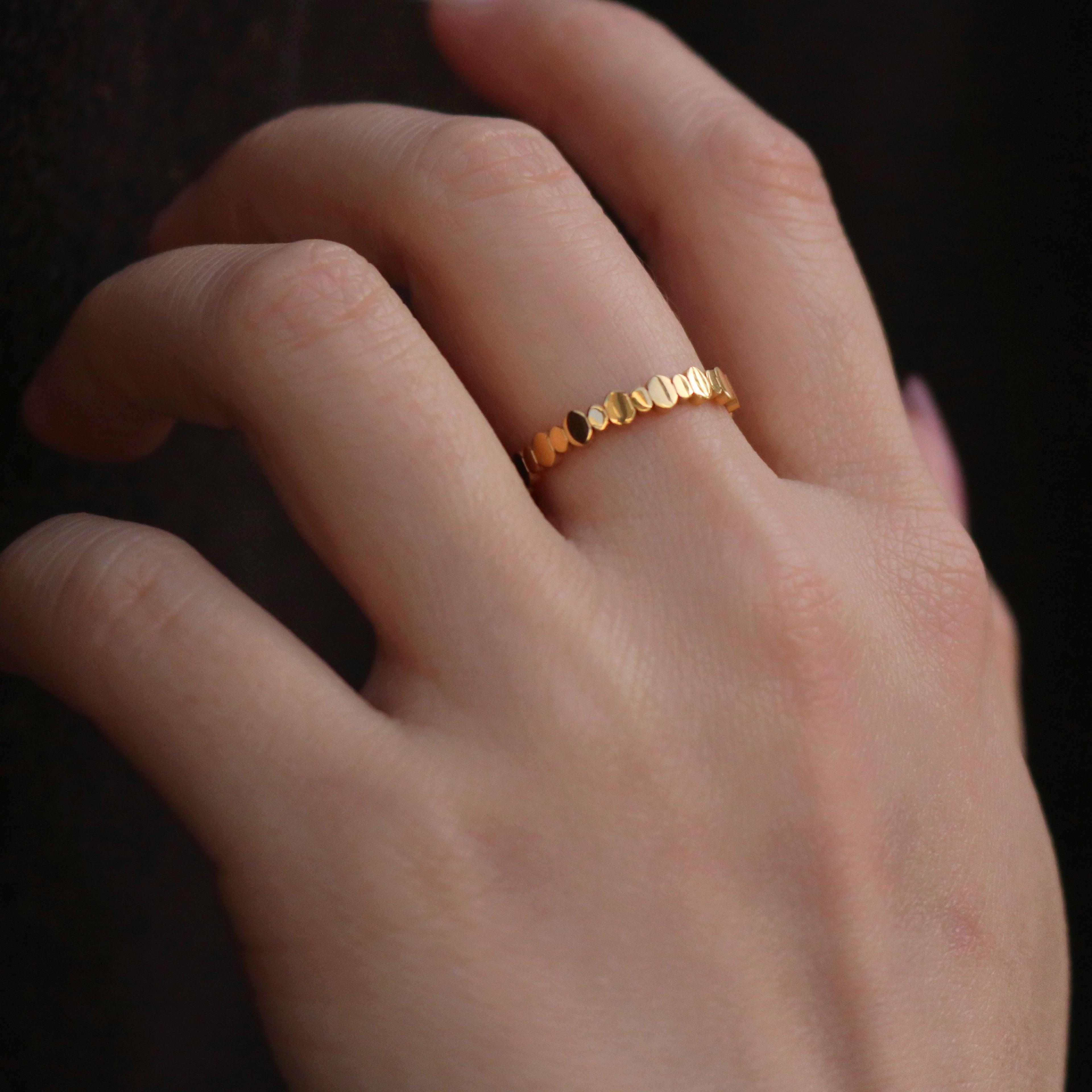 Fiora Band Ring | 18k Gold Plated Stainless Steel Minimalist Design 2