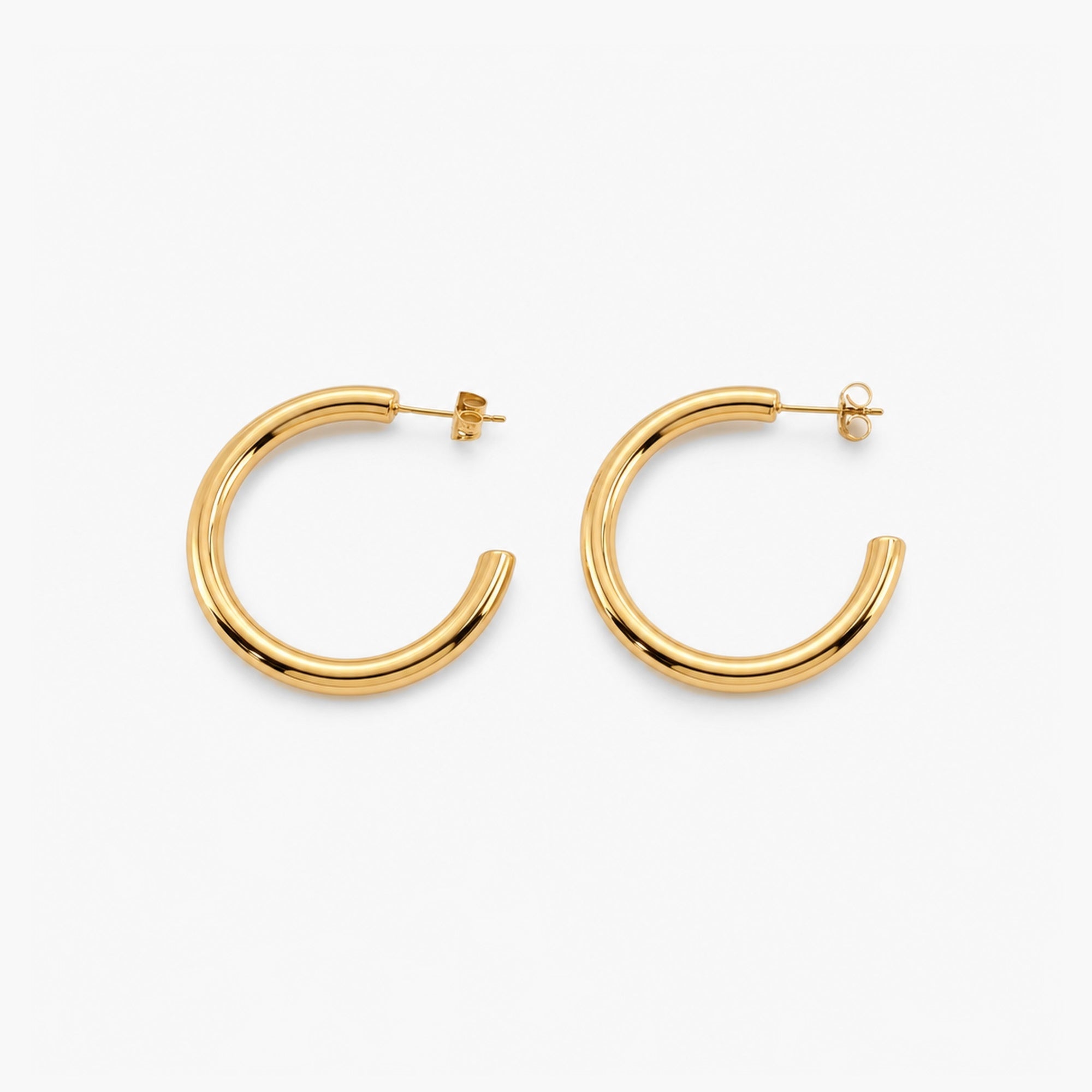 Fiora Chunky Gold Hoop Earrings | 18k Gold Plated, Hypoallergenic, 48mm 0