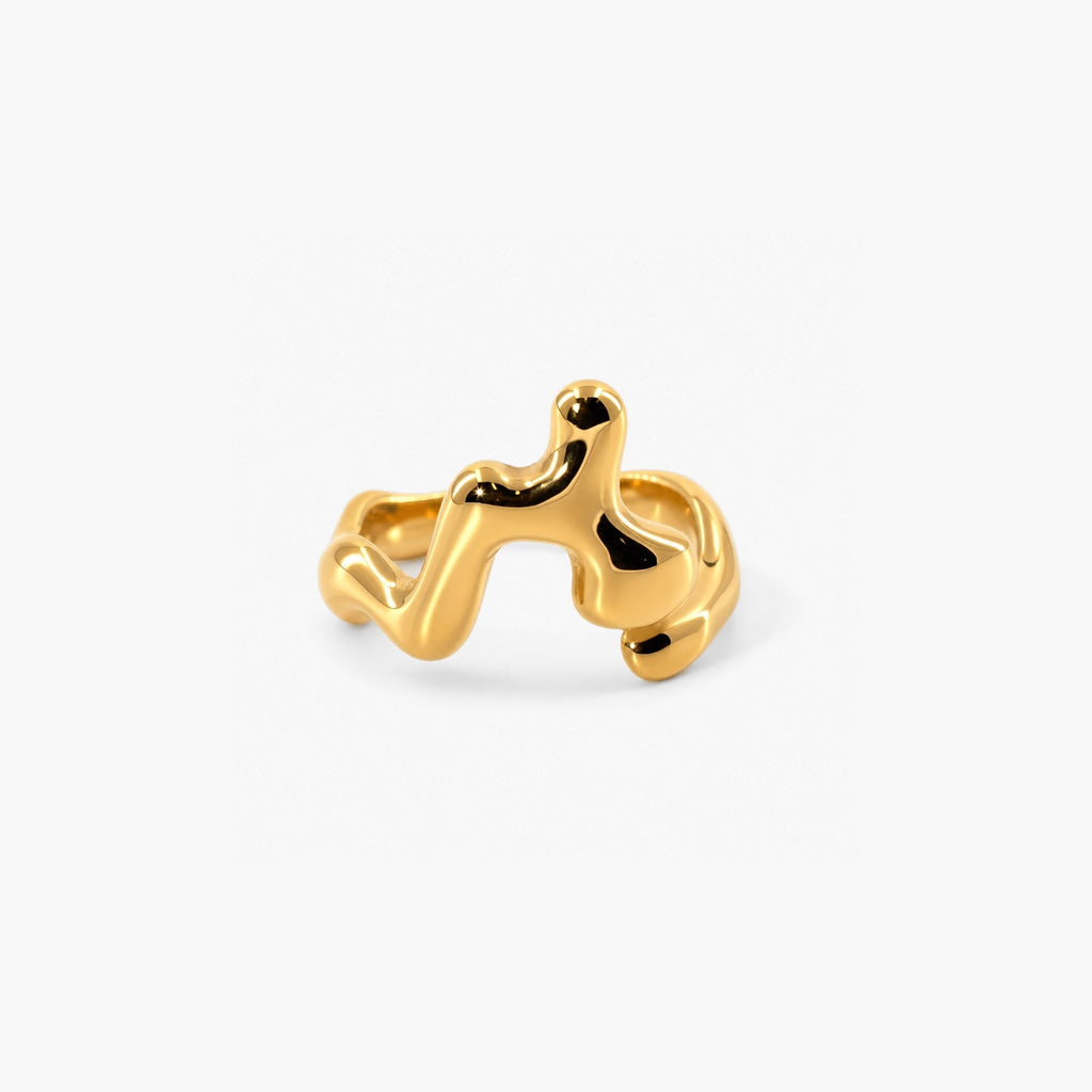 Fiora Sculpted Ring | 18k Gold Plated, Waterproof Stainless Steel 0