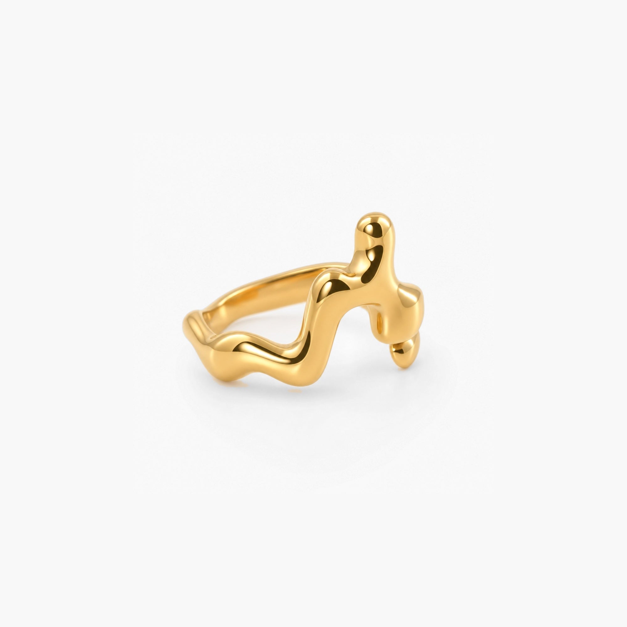 Fiora Sculpted Ring | 18k Gold Plated, Waterproof Stainless Steel 1