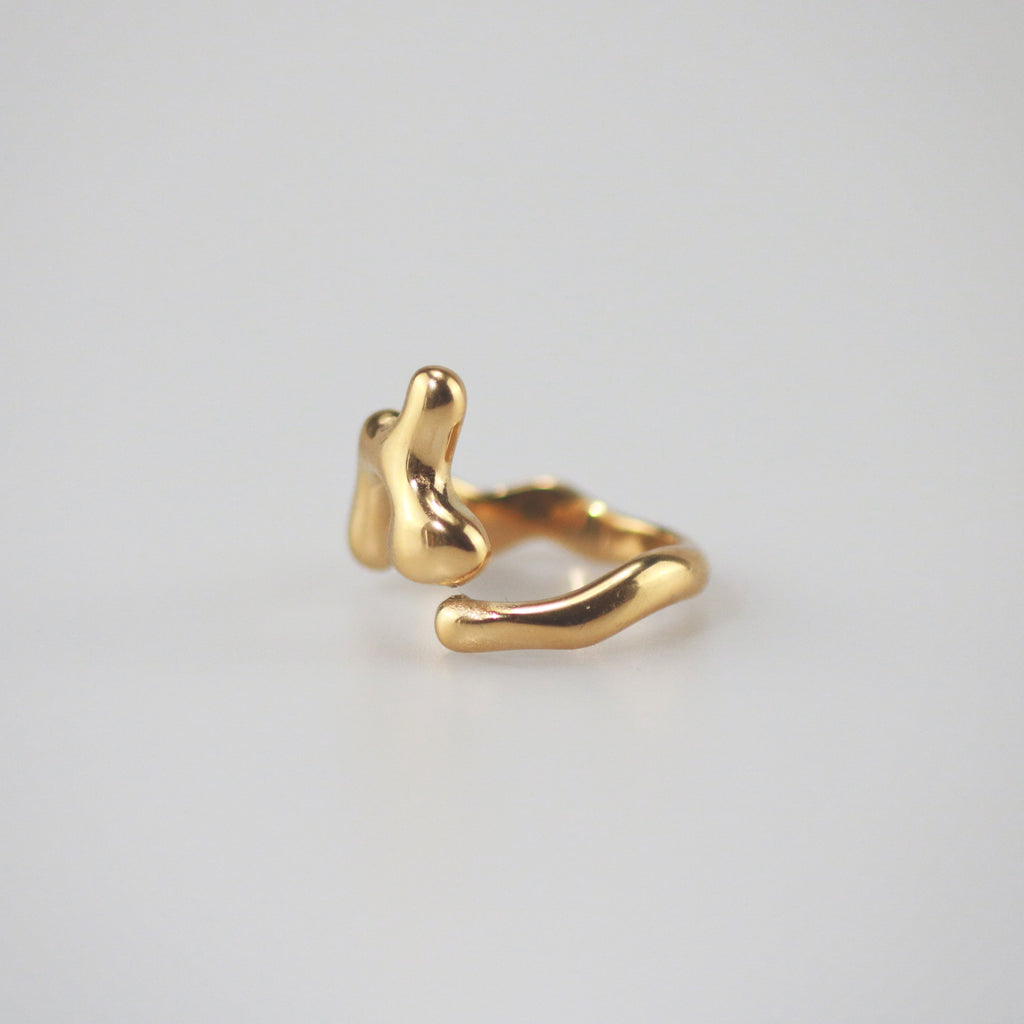 Fiora Sculpted Ring | 18k Gold Plated, Waterproof Stainless Steel 4