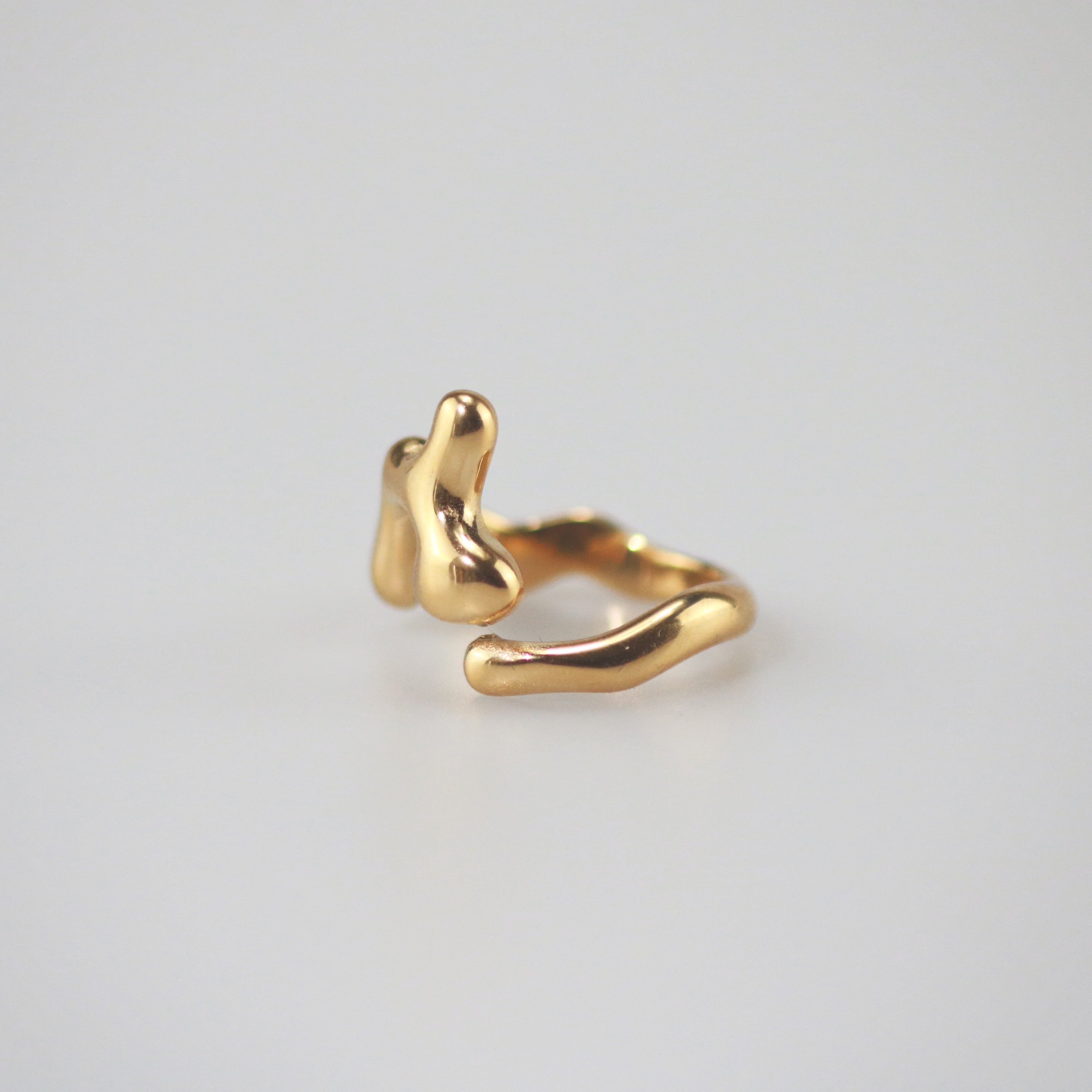 Fiora Sculpted Ring | 18k Gold Plated, Waterproof Stainless Steel 4
