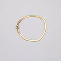 Gala Herringbone Bracelet | 18k Gold Plated Stainless Steel, Adjustable Length 0