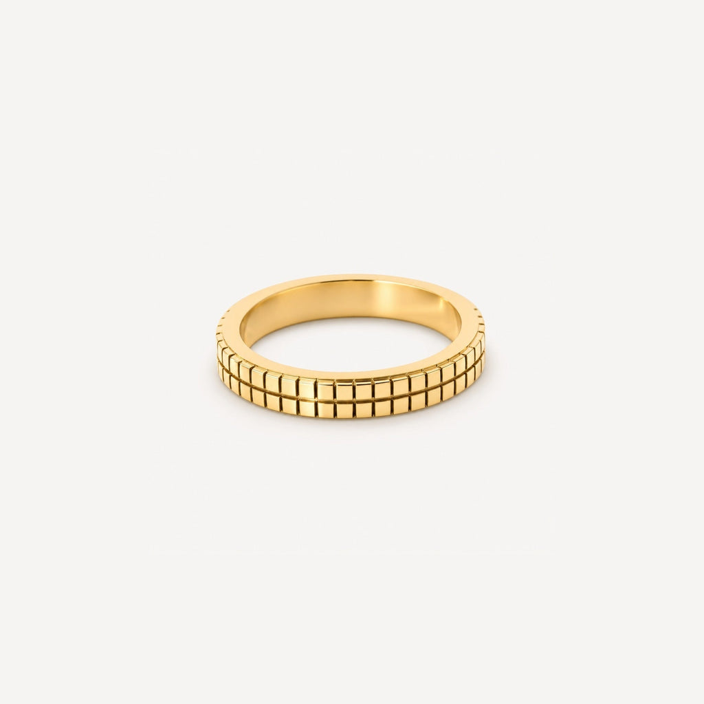 Galen Band Ring | 18k Gold Plated Stainless Steel, Slim Profile 0