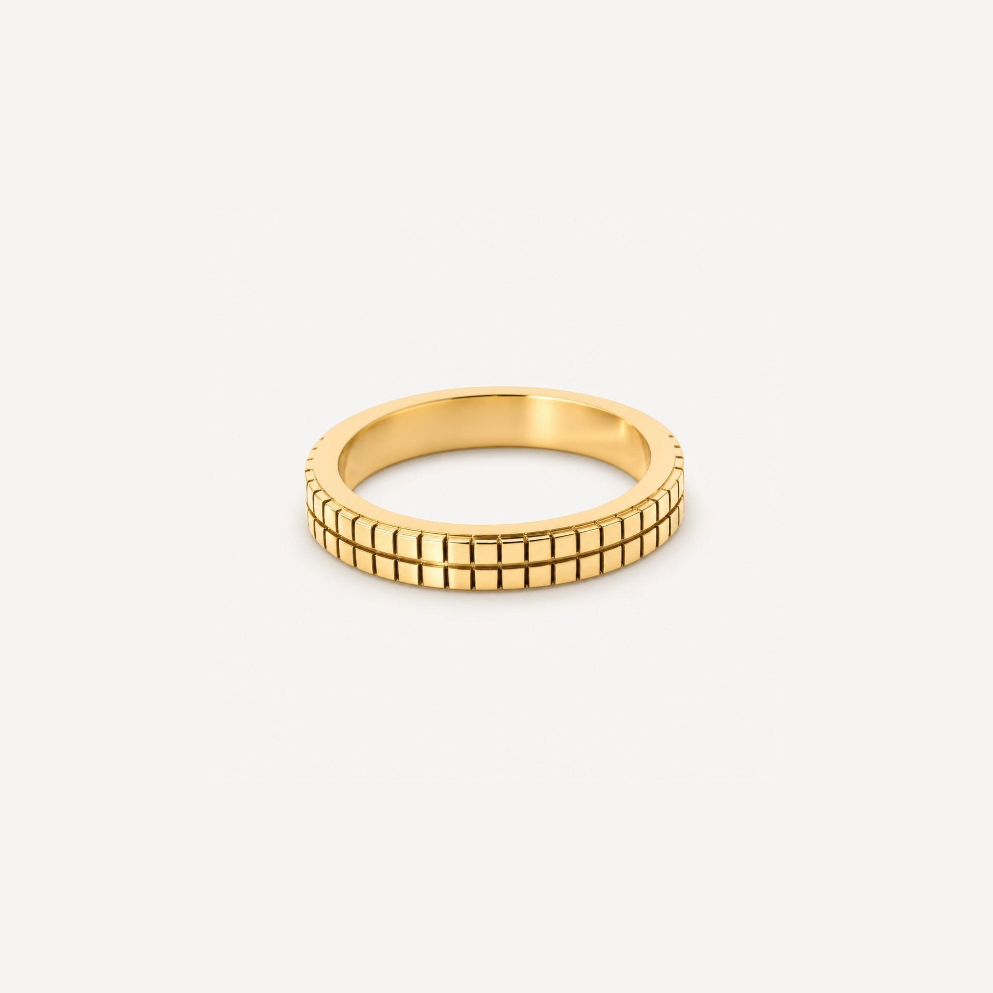 Galen Band Ring | 18k Gold Plated Stainless Steel, Slim Profile 0