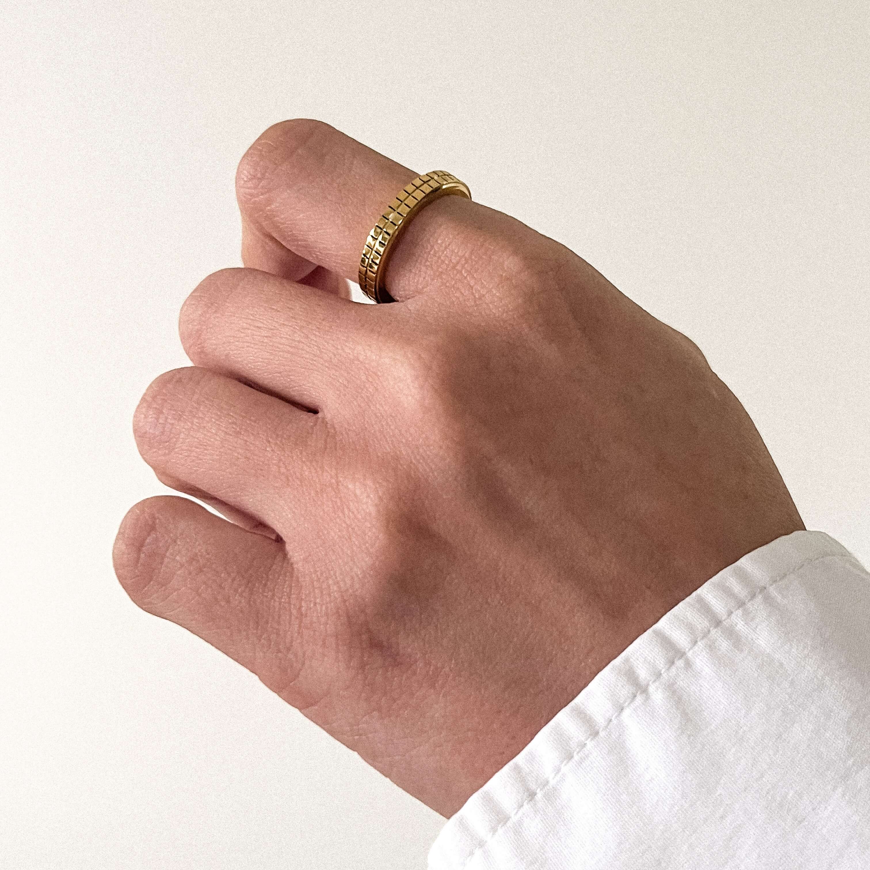 Galen Band Ring | 18k Gold Plated Stainless Steel, Slim Profile 1