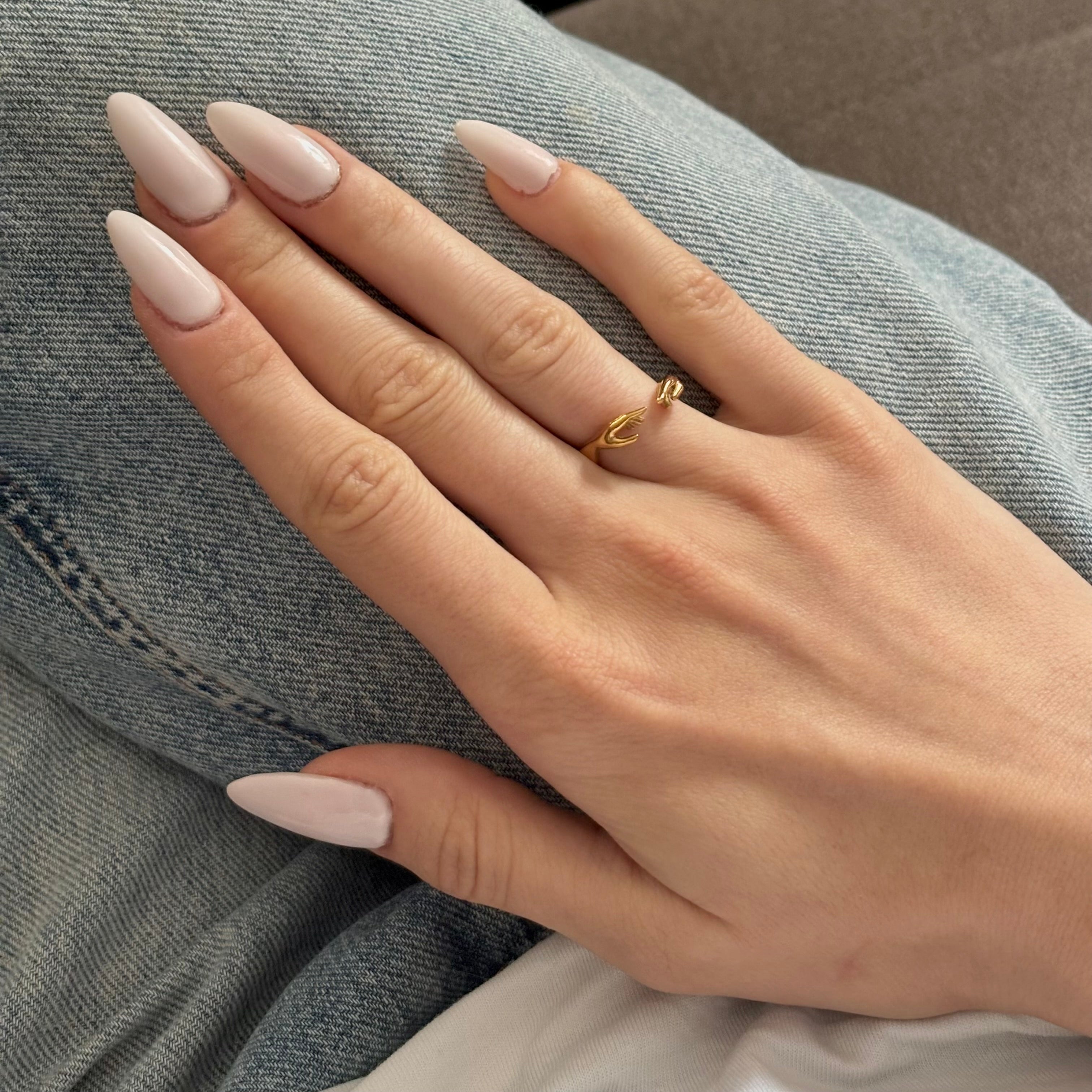 Galen Open Hands Ring | 18k Gold Plated Stainless Steel 3