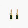 Gleam Green Sparkle Earrings | 18k Gold Plated, Zircon Stones 0