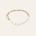 Haven Pearl Bracelet | Freshwater Pearls, 18K Gold Plated Chain 0