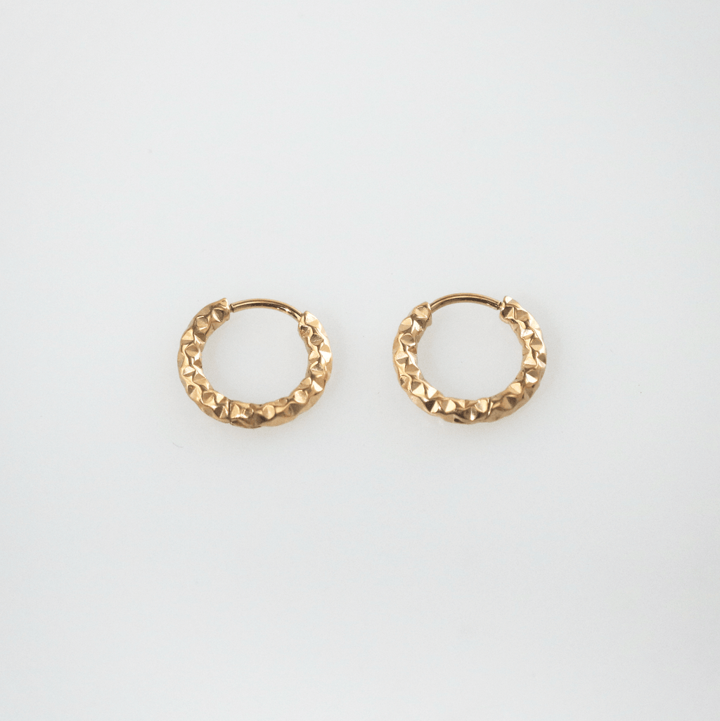 Haven Small Hoops | 18k Gold-Plated Stainless Steel Earrings for Women 0
