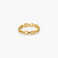 Haven Stackable Band Ring | 18k Gold Plated Geometric Design 0