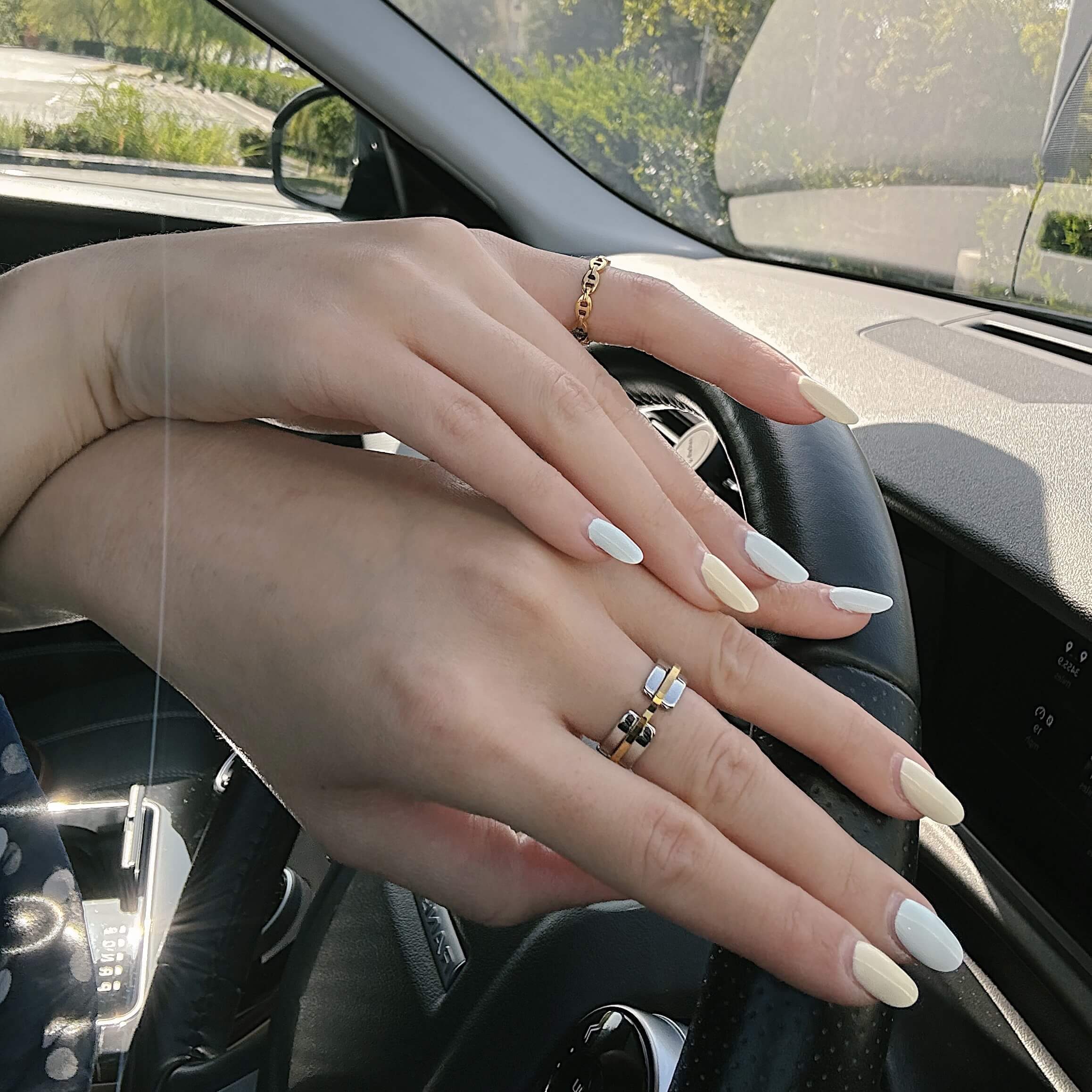 Haven Stackable Band Ring | 18k Gold Plated Geometric Design 5