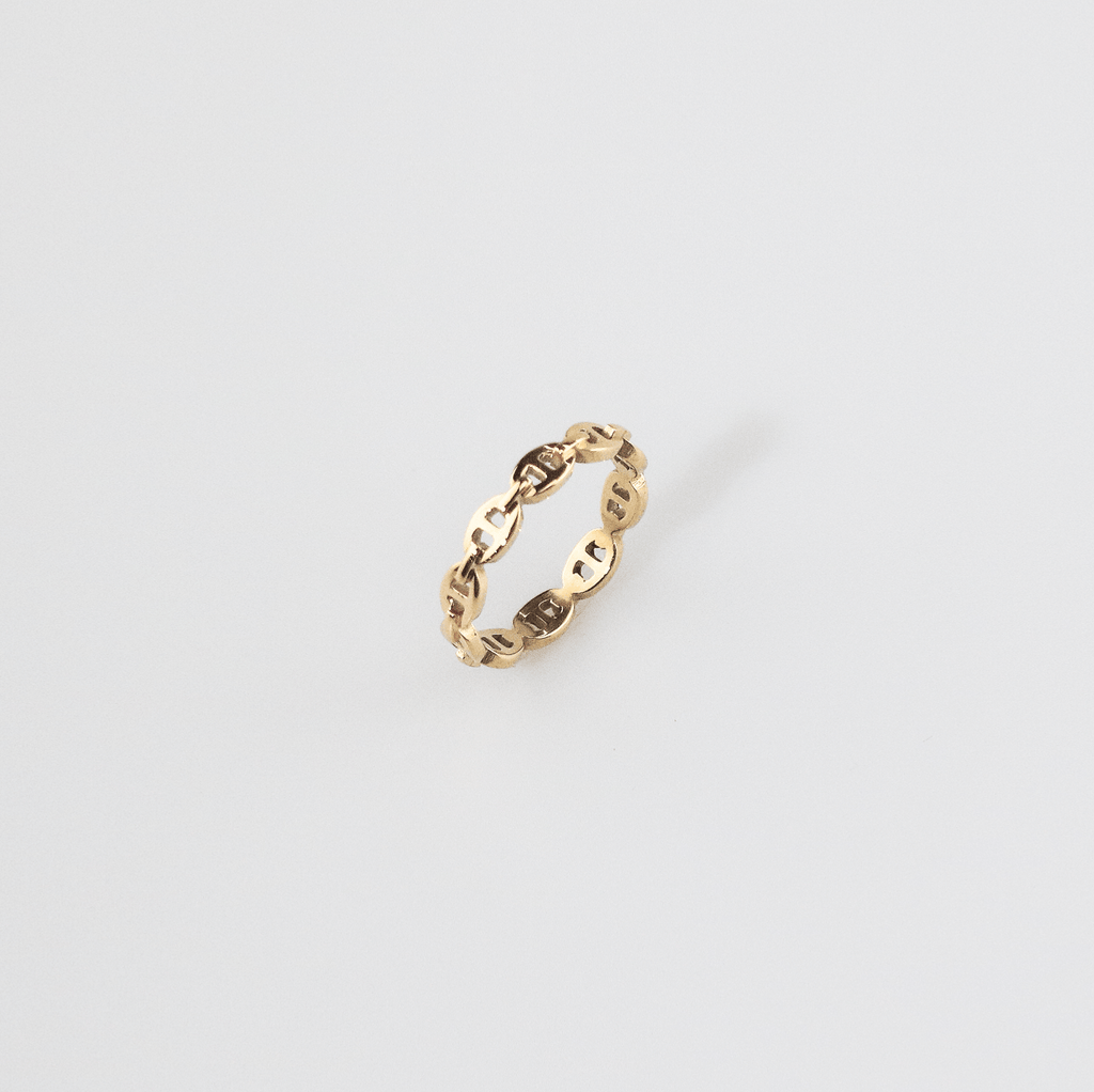 Haven Stackable Band Ring | 18k Gold Plated Geometric Design 6